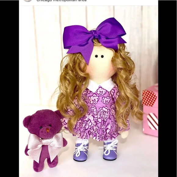 GREAT CHRISTMAS, BABY SHOWER GIFT HANDMADE DOLLS - Picture 1 of 2